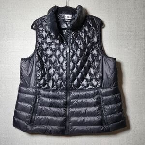 Calvin Klein Performance Womens 2X Premium Down Black Quilted Puffer Vest
